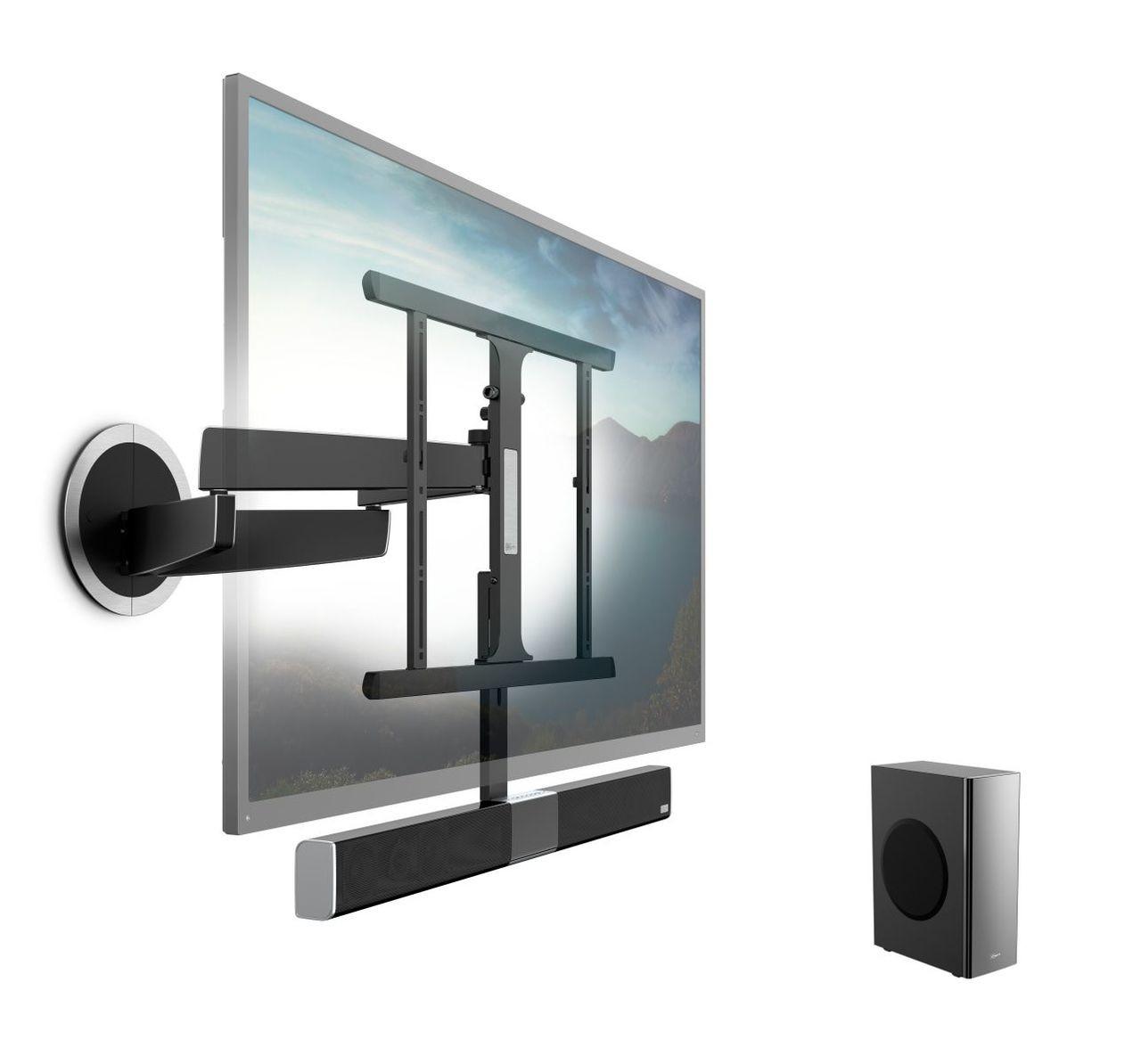 An image of Vogel's SoundMount Full-Motion TV Wall Mount with Integrated Sound